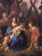 SANDRART, Joachim von, The mystic marriage of St Catherine with SS Leopold and William